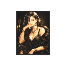 Mujer de Anime Elegante – Impresión de Arte de Gla