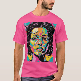 Mujer de arte pop de CubistZick enfrenta camiseta