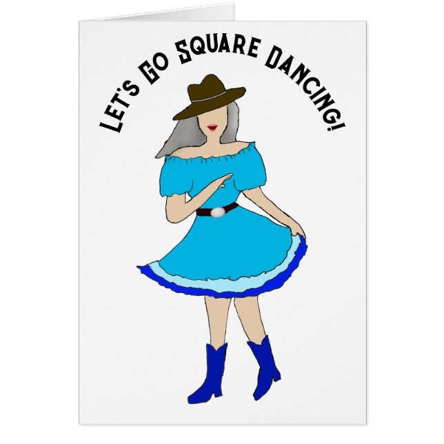 Mujer de baile cuadrado saludando (Frente)