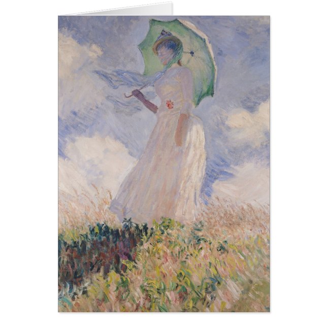 Mujer de Claude Monet el | con el parasol dado (Frente)