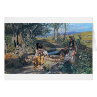 Mujer de Cristo y del samaritano circa 1890