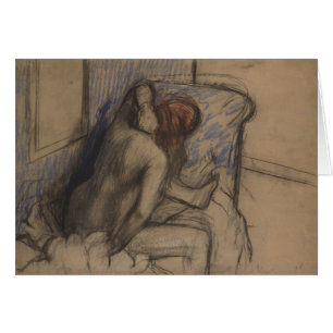 Mujer de Edgar Degas el   que se seca el pelo