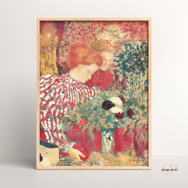 Mujer de Édouard Vuillard en un arte de vestir a r