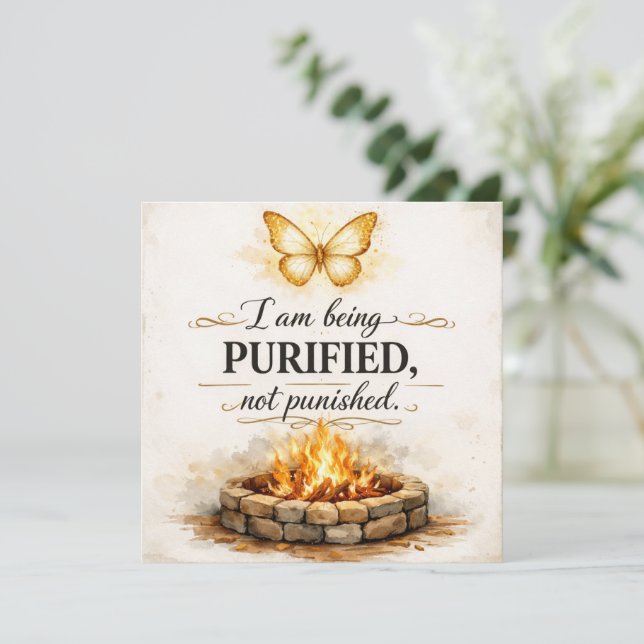 Mujer de Fe y Fuego, Estoy Siendo Purificada,  (Anverso de pie)
