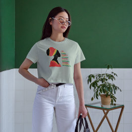 Mujer de Historia Negra Hermosa camiseta de impres