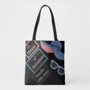 Mujer de la bolsa de sustancias tóxicas