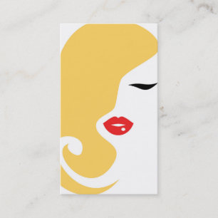 Mujer de labios rojos Diseño de tarjetas de visita
