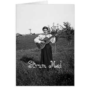 ¡Mujer de los años 1890 con foto de guitarra a mí!