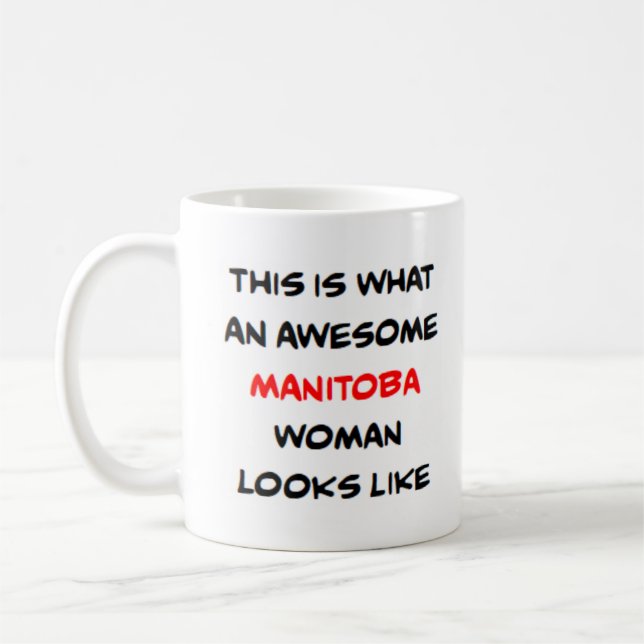 mujer de Manitoba, taza de café impresionante (Izquierda)