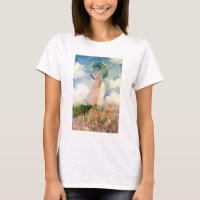 Mujer de Monet con una camiseta del parasol