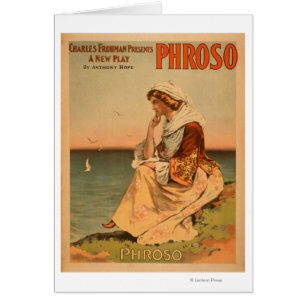 Mujer de Phroso en el poster de teatro de la playa