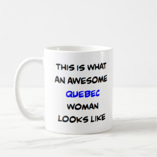 mujer de Quebec, taza de café impresionante
