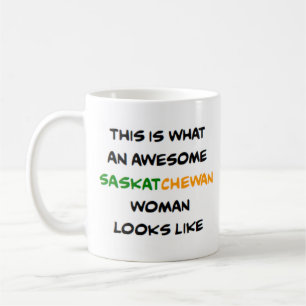 mujer de saskatchewan, taza de café impresionante
