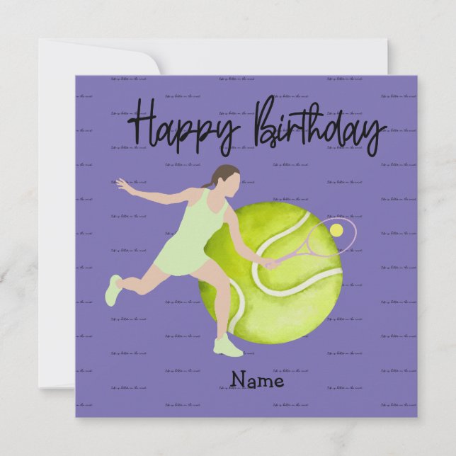 Mujer de tenis juega cumpleaños feliz para futboli (Anverso)
