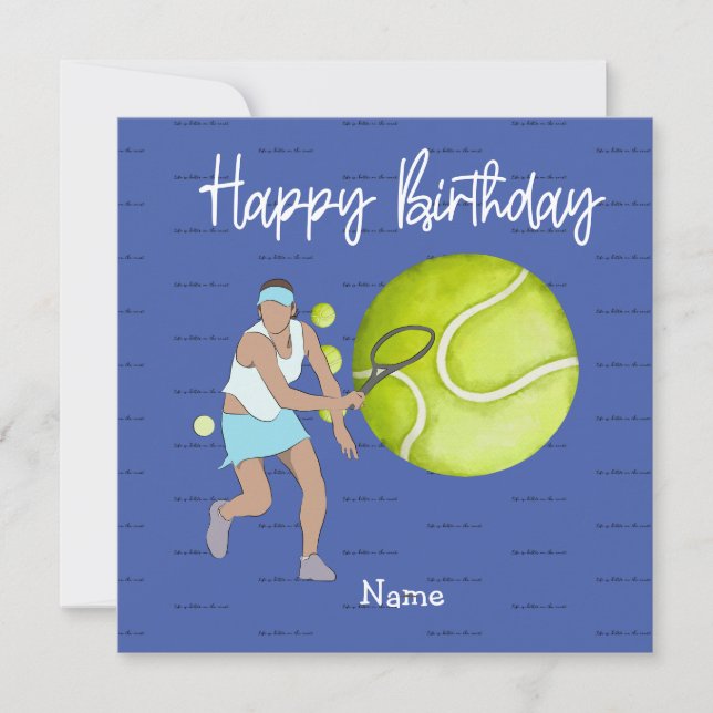 Mujer de tenis juega cumpleaños feliz para futboli (Anverso)