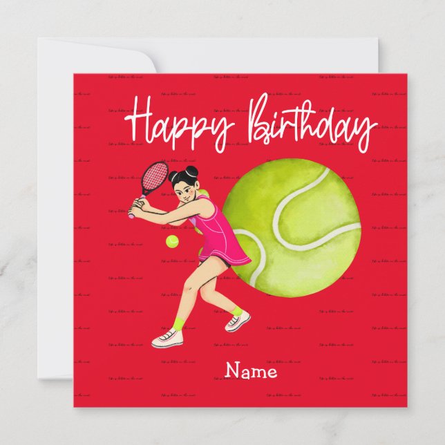 Mujer de tenis juega cumpleaños feliz para futboli (Anverso)
