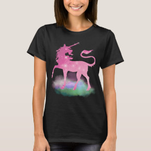Mujer de unicornio rosa Camiseta de fantasía