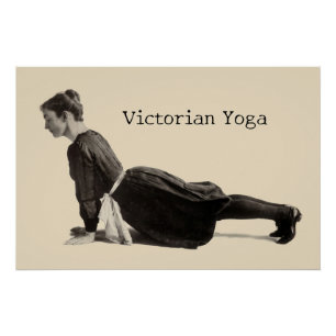 Mujer de Yoga Victoriano Vintage en Impresión de P