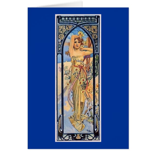 mujer del art déco del día del mucha (Frente)