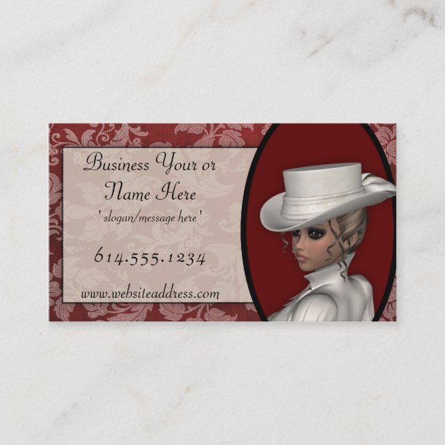 Mujer del Victorian en las tarjetas de visita (Anverso)