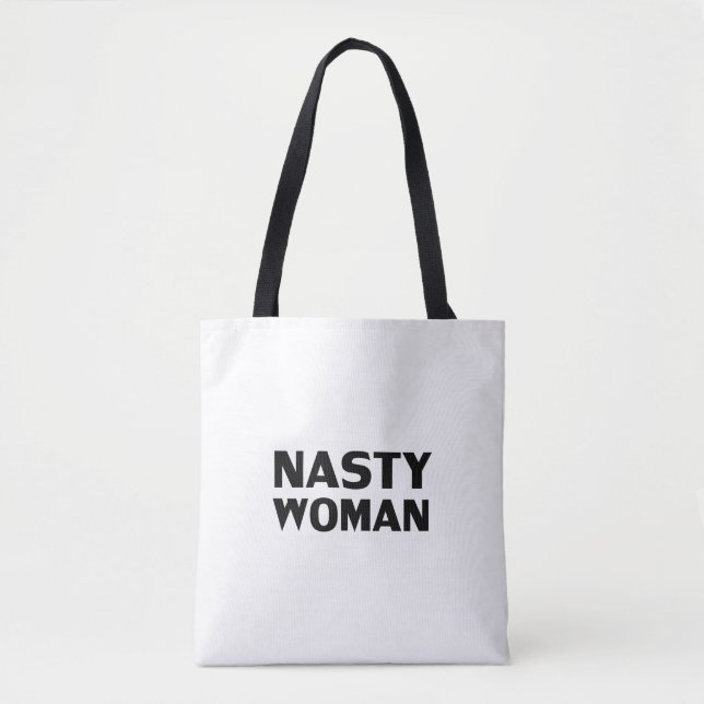 "mujer desagradable" blanco negro - Bolsa de Tote (Anverso)