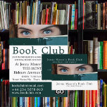 Mujer detrás de libro, publicidad en club de libro<br><div class="desc">Woman Behind Book,  Reserve Los Volantes Publicitarios Del Club Por La Tienda De Tarjetas De Negocios.</div>