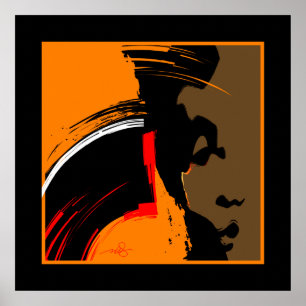 Mujer emergente arte abstracto