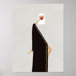 Mujer en Arte de Moda Glam Negra