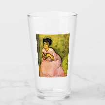 Mujer en arte rosa (mujer elegante) (retrato femen