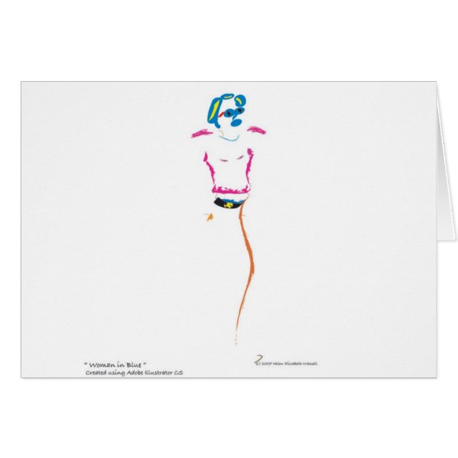 Mujer en azul (Anverso (Horizontal))