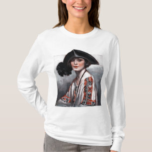 Mujer en blusa bordada