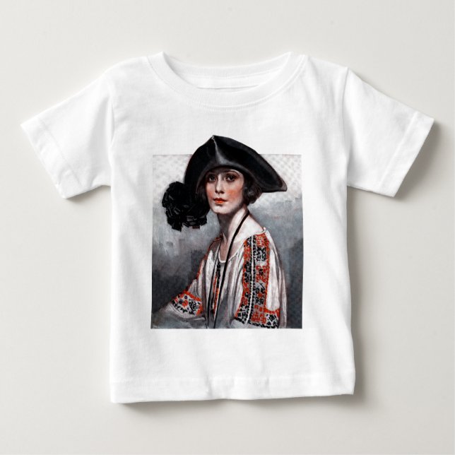 Mujer en blusa bordada (Anverso)