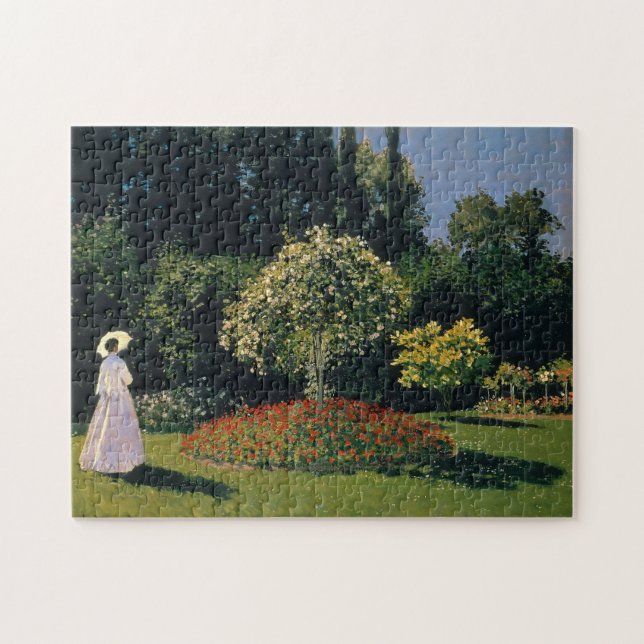 Mujer en el jardín por Claude Monet Puzzle (Horizontal)