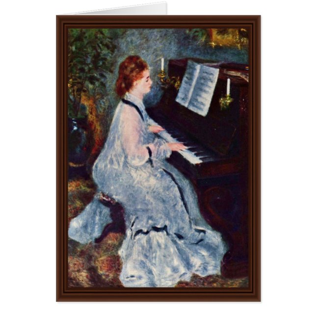 Mujer en el piano de Pierre-Auguste Renoir (Frente)