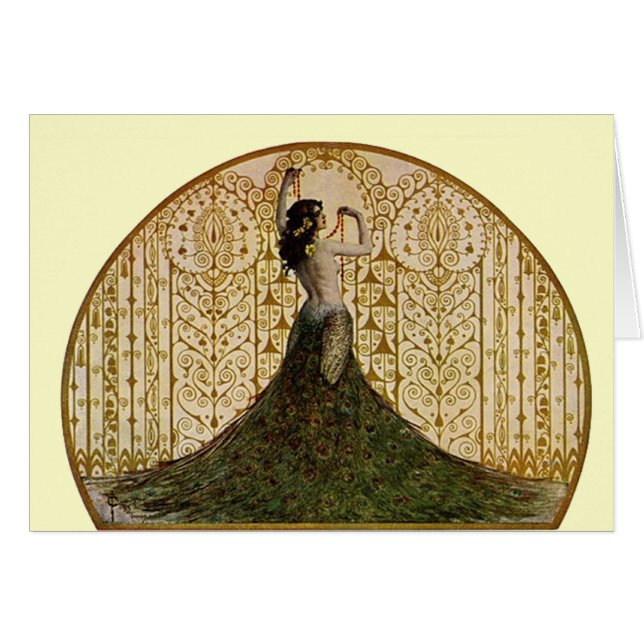 Mujer en falda de pavo real (Anverso (Horizontal))