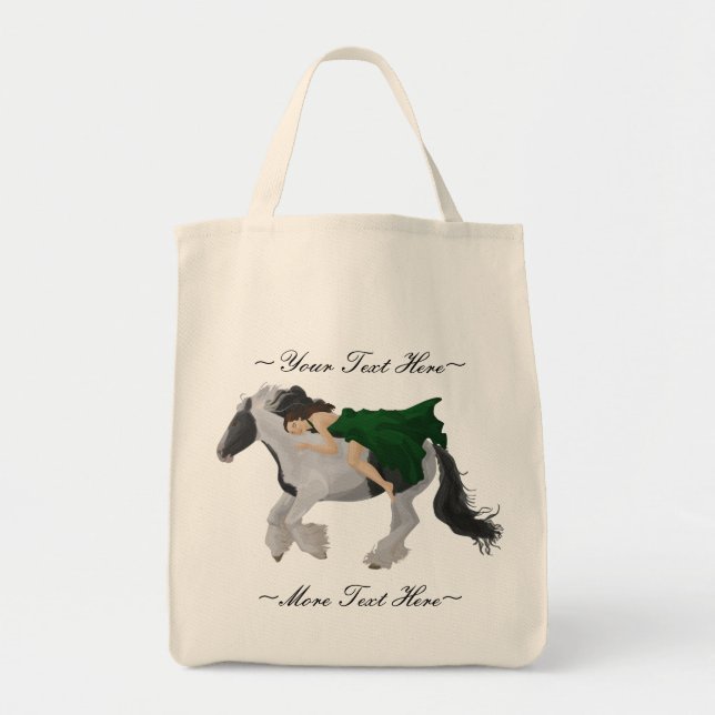 Mujer en la bolsa de la espalda a caballo (Frente)