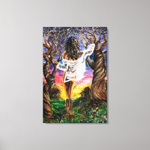 Mujer en la naturaleza - Impresión en lienzo - Pin