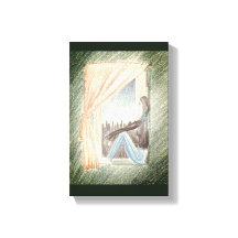 "Mujer En La Ventana" Arte Sobre Lienzo