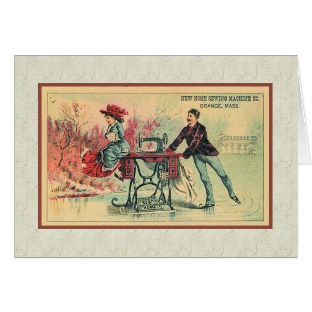 Mujer en máquina de coser en hielo (Anverso (Horizontal))