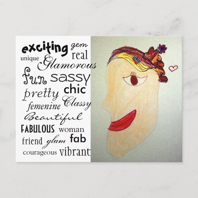 Mujer en postal de revista (Anverso)