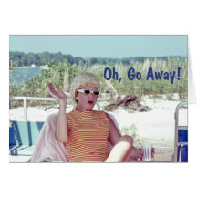 Mujer en rodillos de pelo, oh, vete humorística