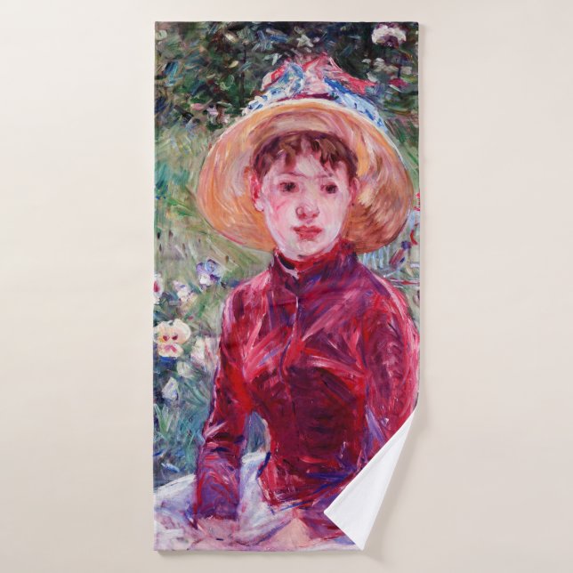 Mujer en rojo, Berthe Morisot (Toalla de baño)