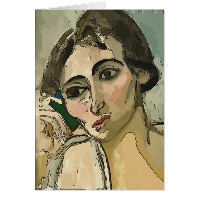 Mujer en teléfono celular (Frente)