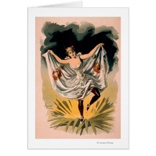 Mujer en traje de la danza en el poster de la flor