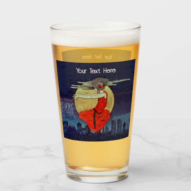 Mujer espeluznante en el cielo por el cielo azul (Anverso (lleno))