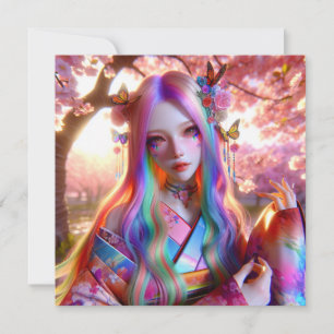 Mujer etérea mística bonito con mariposas