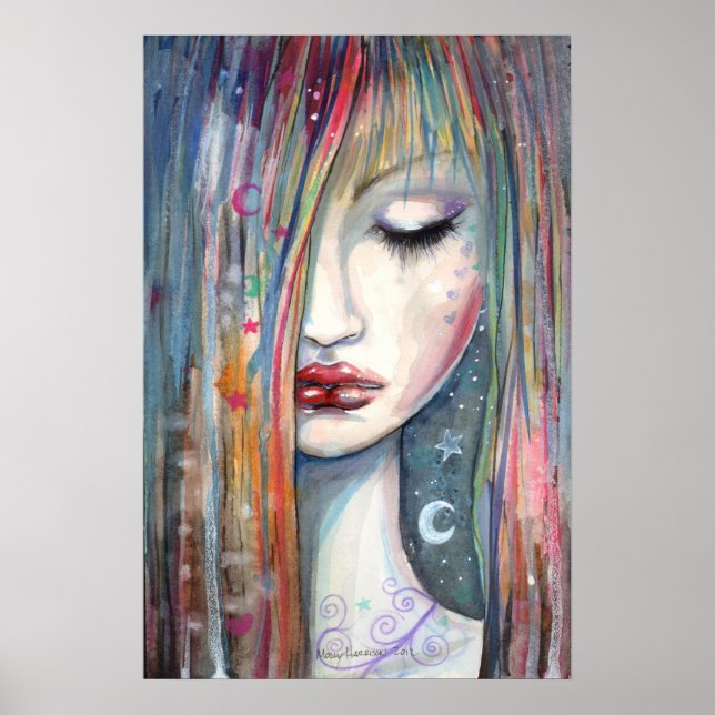 Mujer fantasmal de arte pop dormida (Frente)