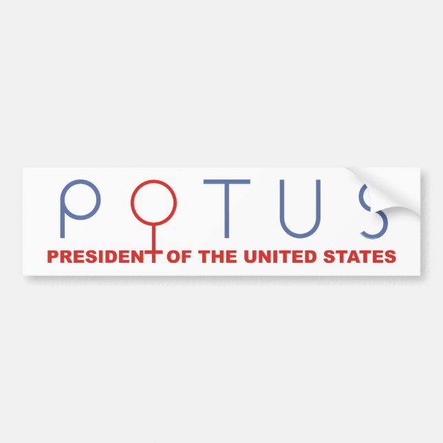 Mujer femenina de señora presidente de la pegatina (Frente)