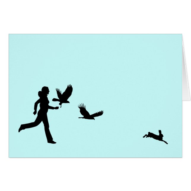 Mujer Flying Harris Hawks (Anverso (Horizontal))