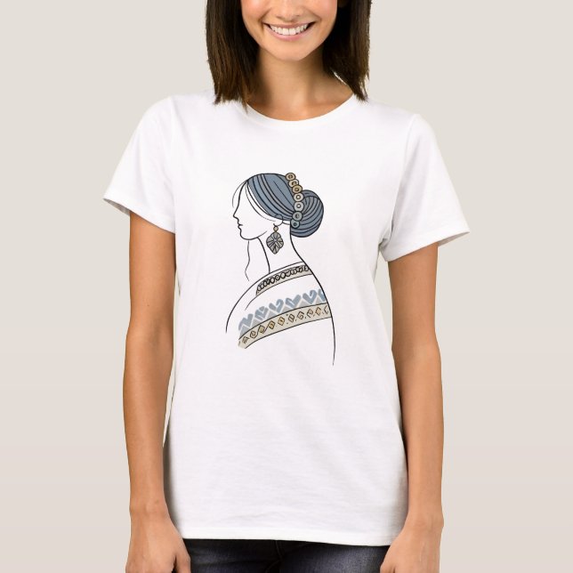 Mujer folclórica ucraniana | Camiseta de arte de l (Anverso)